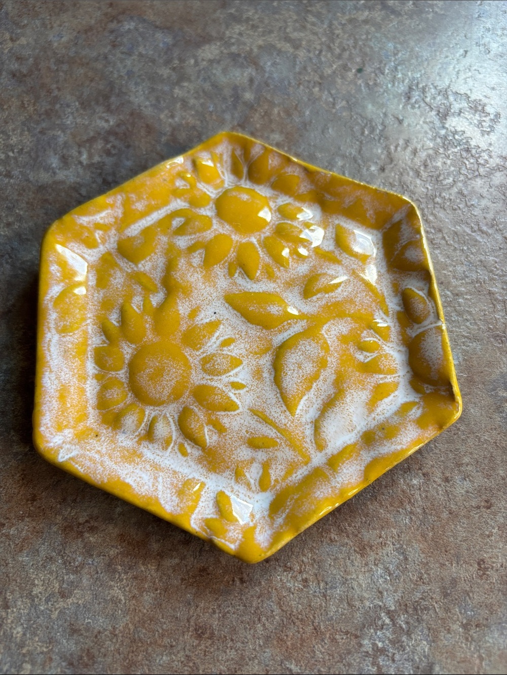 sunflower trinket tray